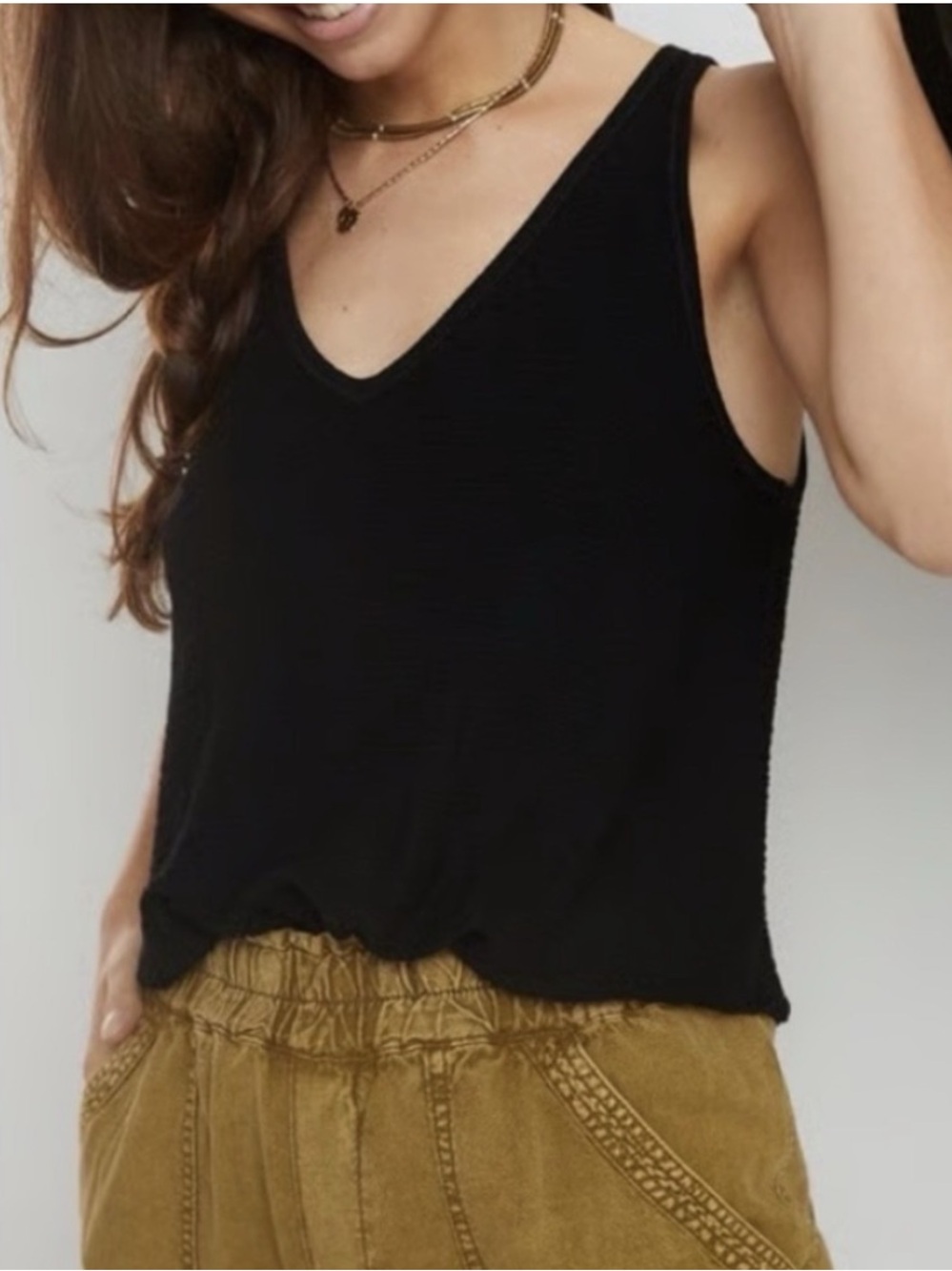 Anthropologie Zahra Gauzy Tank in Black
